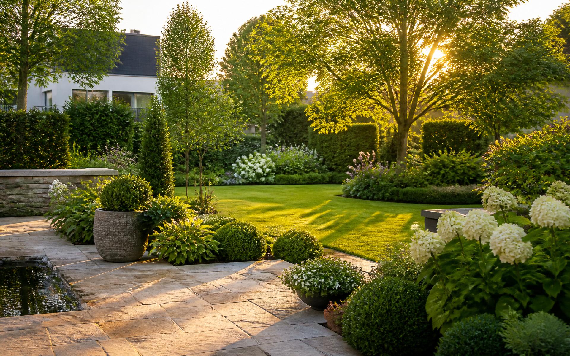 Gepflegter Garten mit Terrasse in Düsseldorf